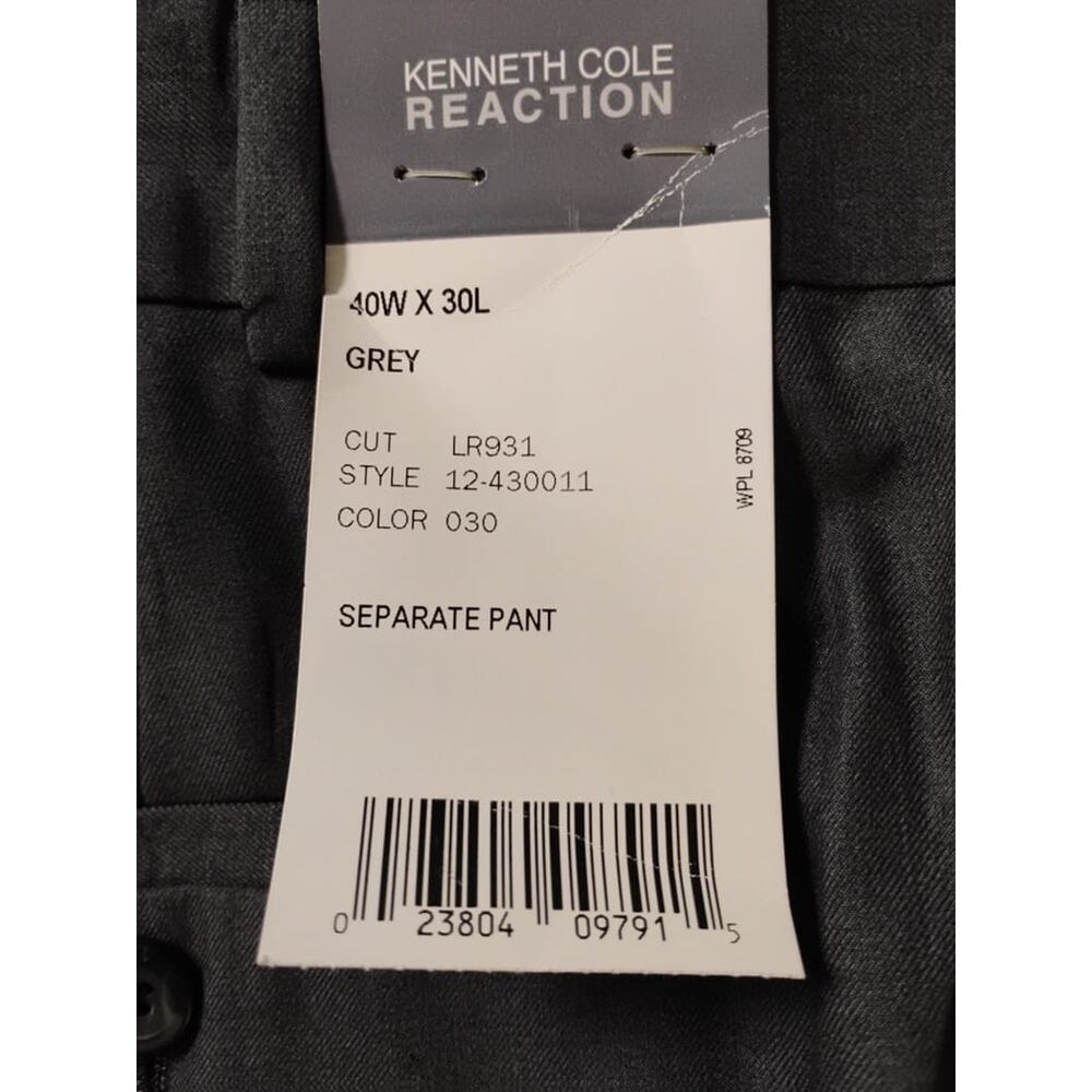 NWT Kenneth Cole Reaction Men's Gray Suit Separate jacket sz 48R pant 40w x30L - Picture 14 of 14